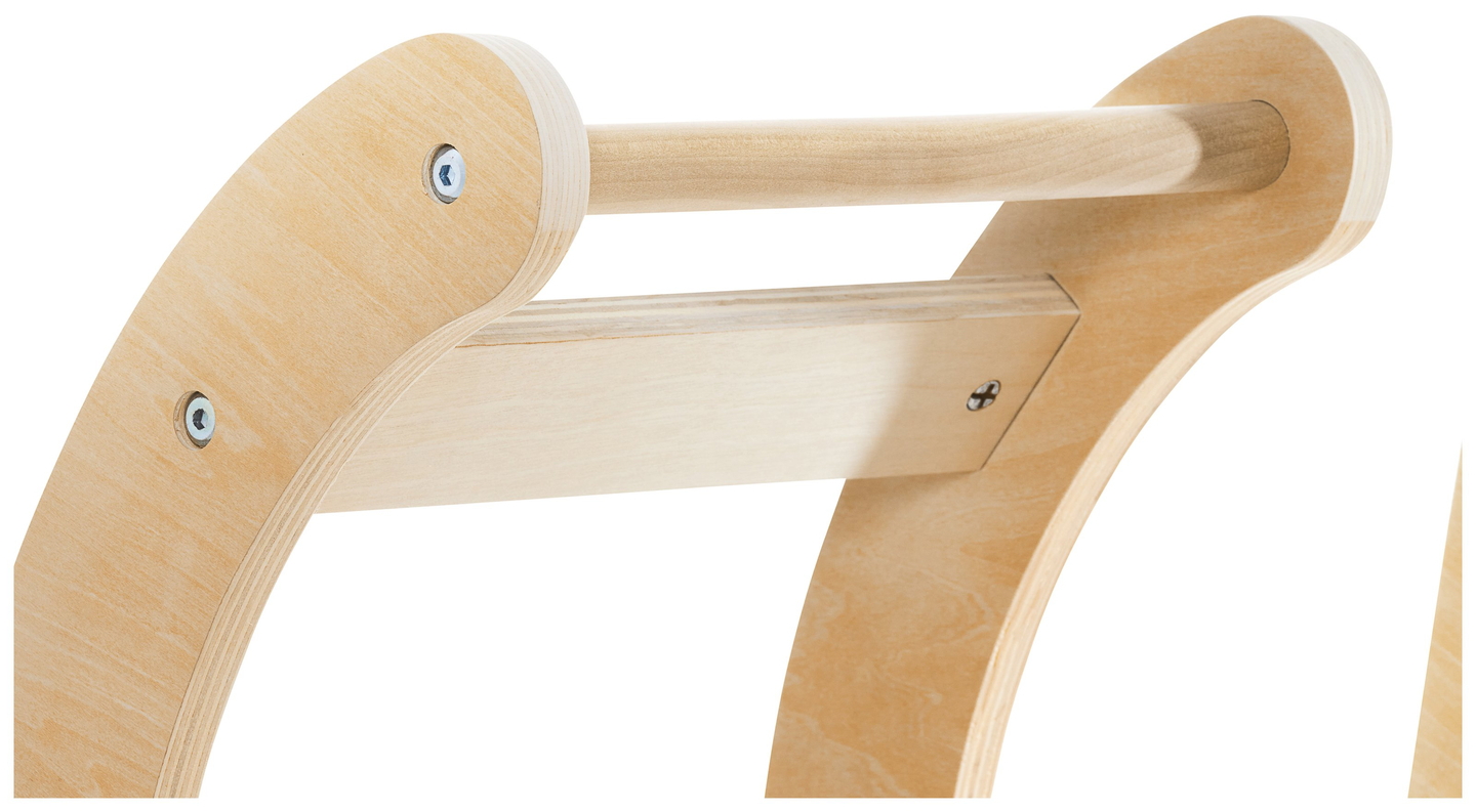 Rocker Montessori pour aire de jeux en bois - bois naturel - à partir de 12 mois.