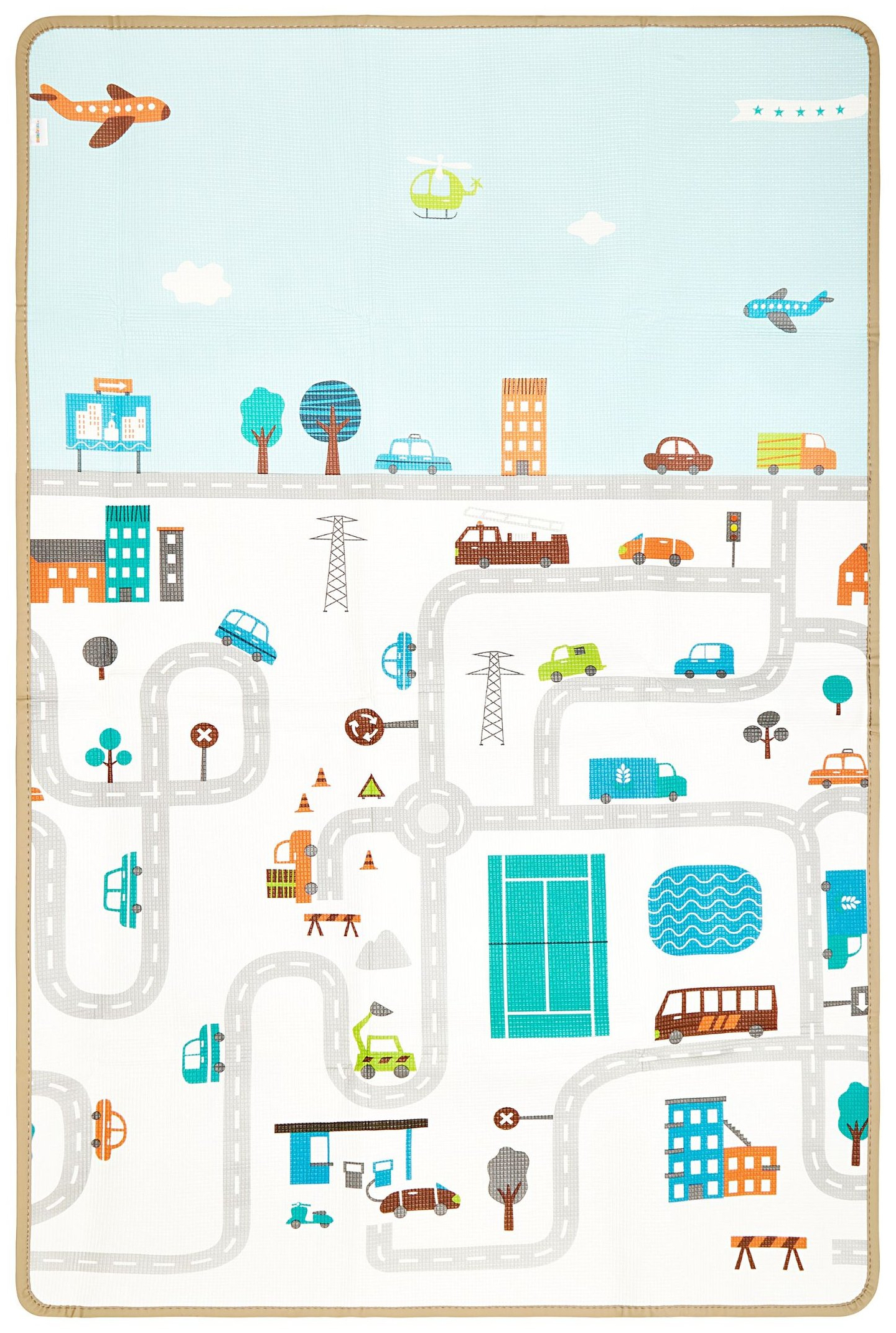 Tapis en mousse double face - fairyland / winter town