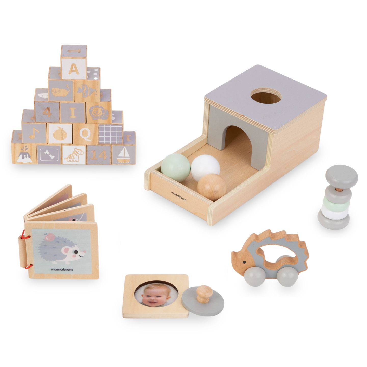 Coffret pédagogique Montessori pour bébé - 6 jouets