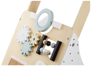 Trotteur / poussette en bois, éducatif - planche de manipulation