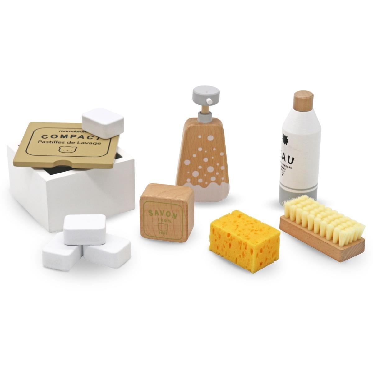 Set de nettoyage en bois pour enfants - 10 pièces