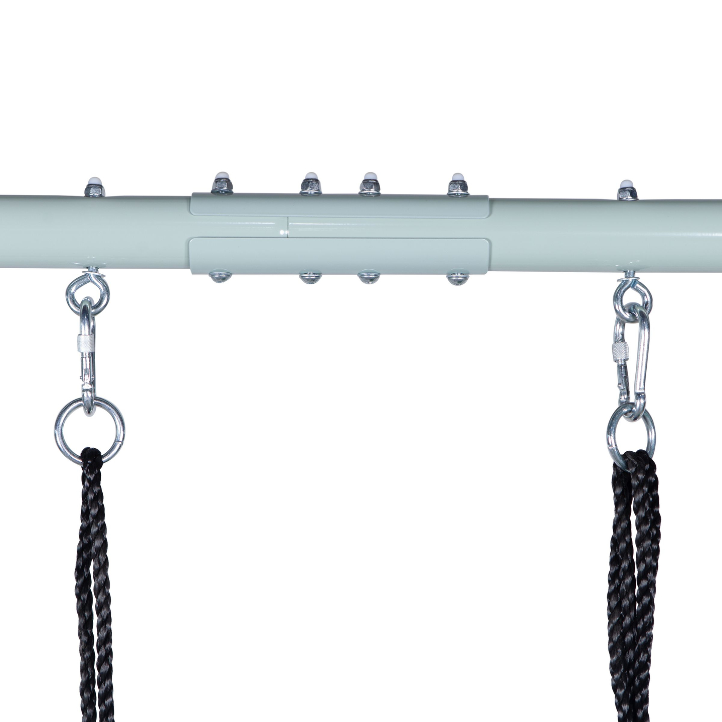 Balançoire de jardin double avec cadre et cordes - siège et nid de cigogne