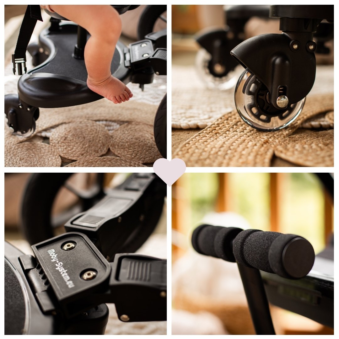 Extension de fauteuil roulant MR BUGGY avec siège - roues LED