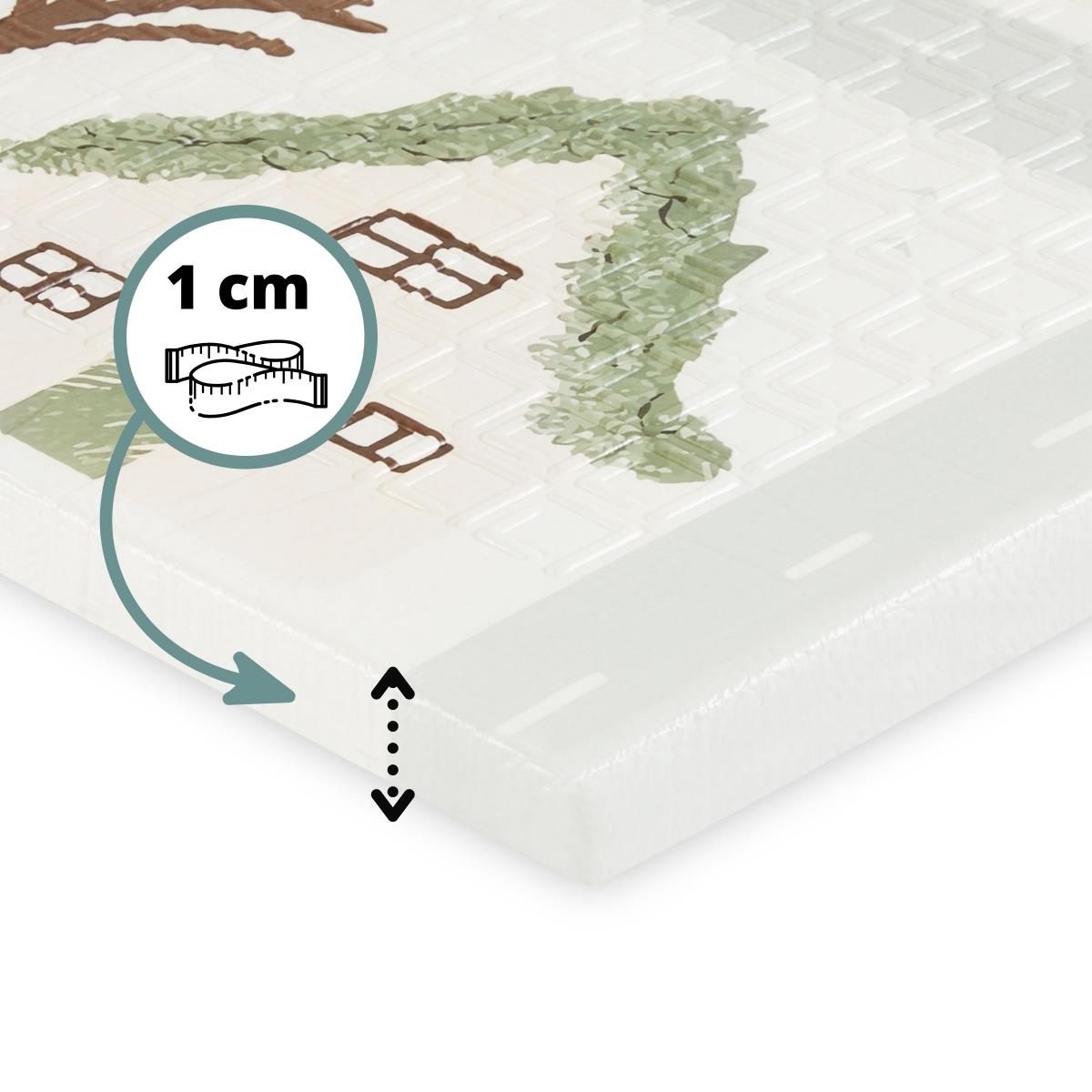 Tapis pliant double face en mousse 180 x 120 x 1cm - Charming Town/Sand Beige