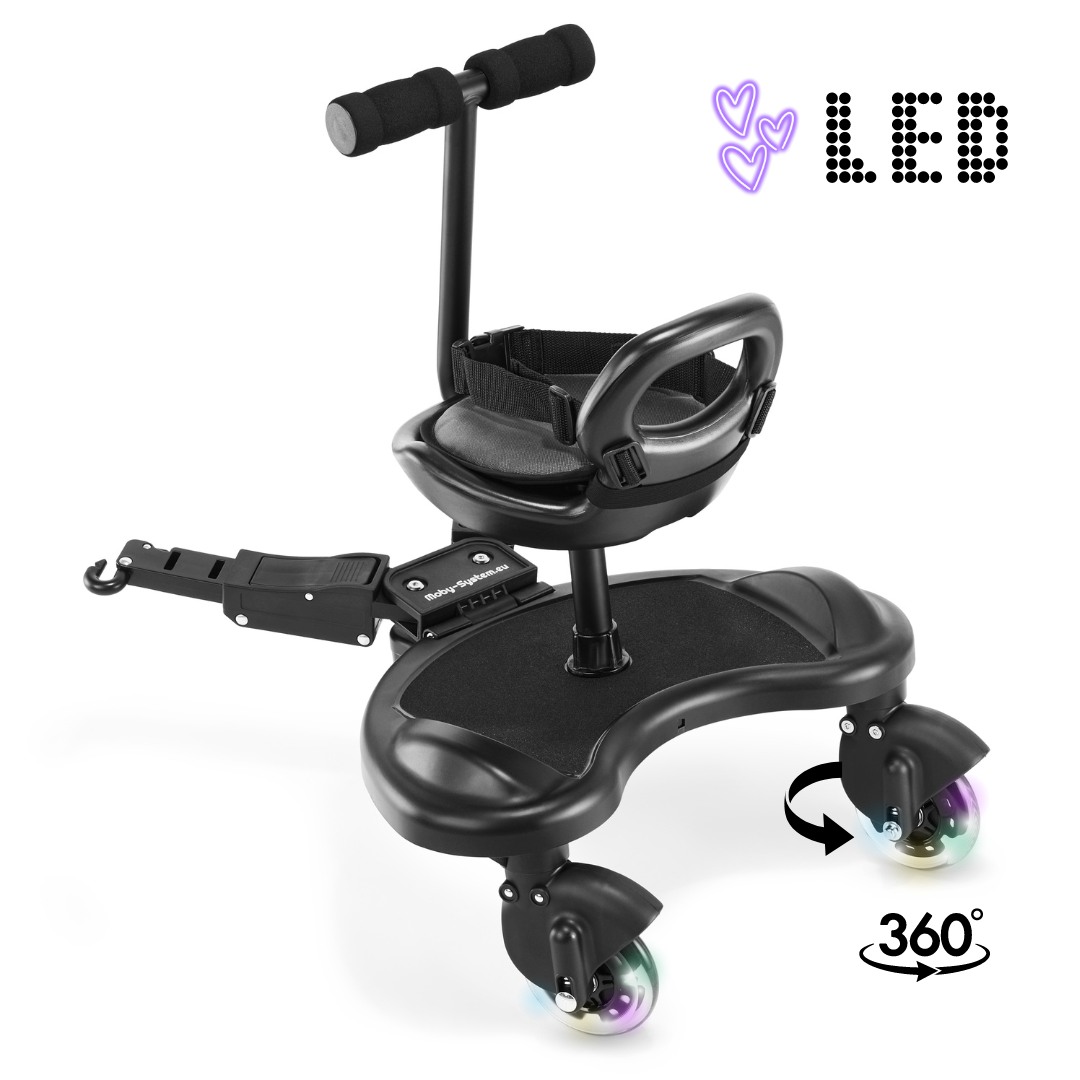 Extension de fauteuil roulant MR BUGGY avec siège - roues LED