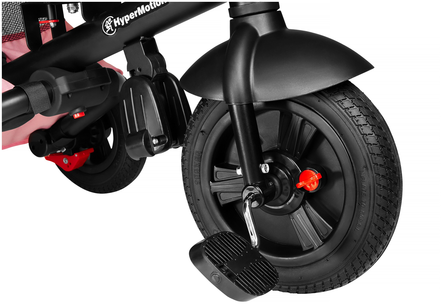 Tricycle Tobi Velar + film de pluie - rose