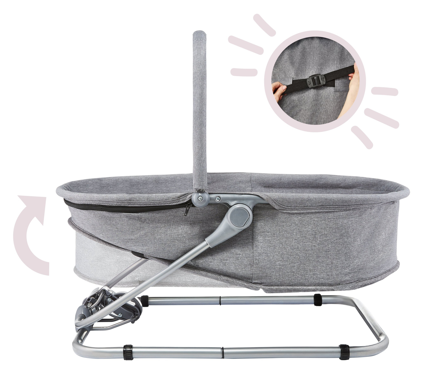 Lit de repos + Siège de flottaison + Lit bébé 3 en 1 - Moby-System MILA