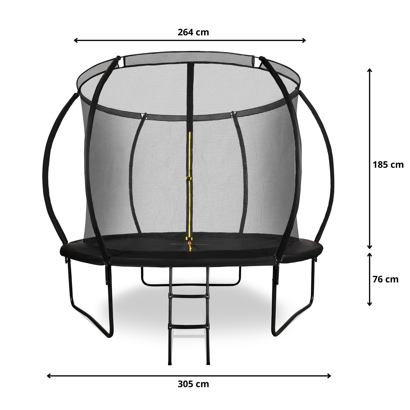 Trampoline de jardin XL pour enfants HyperMotion - 305 cm 10FT - avec échelle et filet intérieur - pour la maison et le jardin