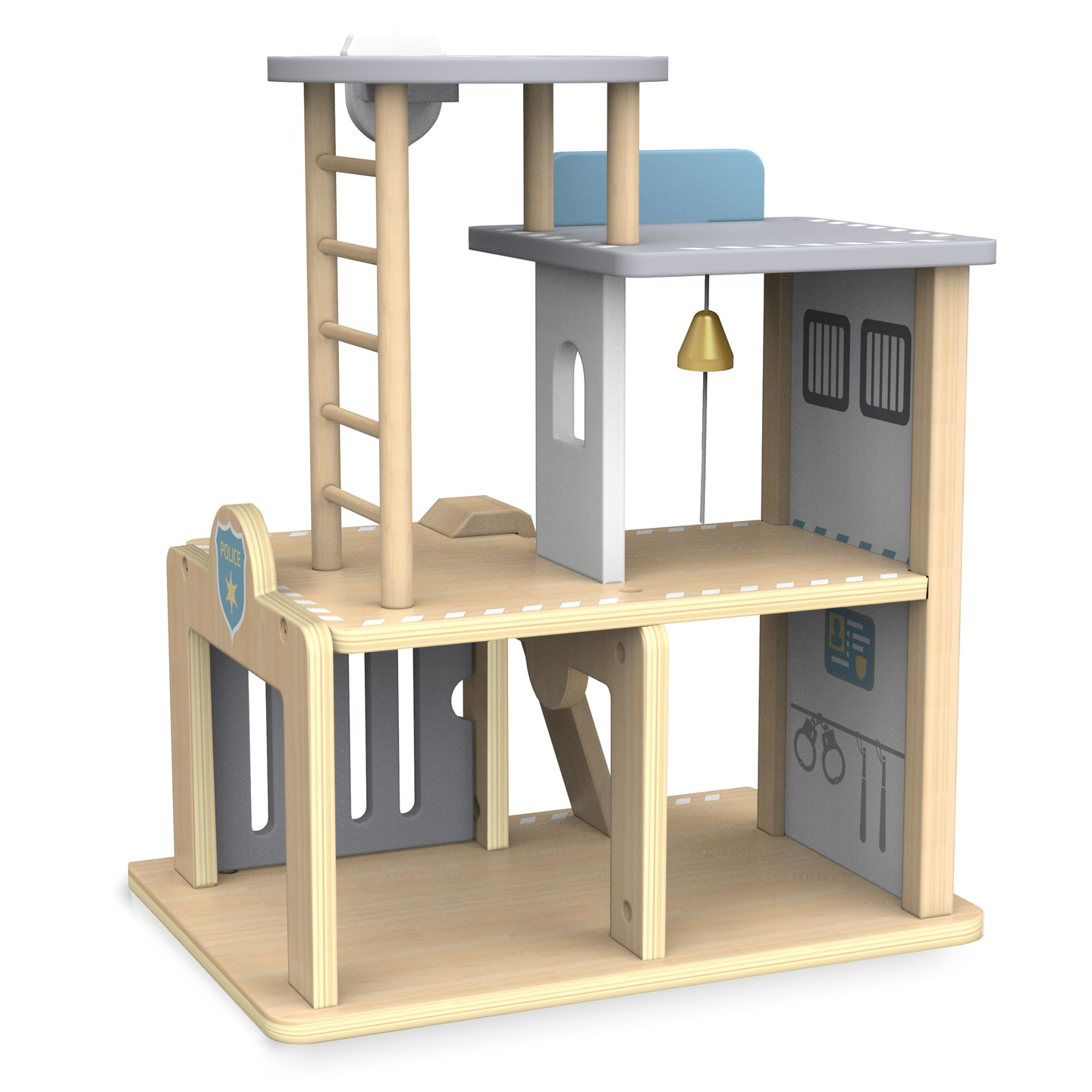 Poste de police en bois avec accessoires