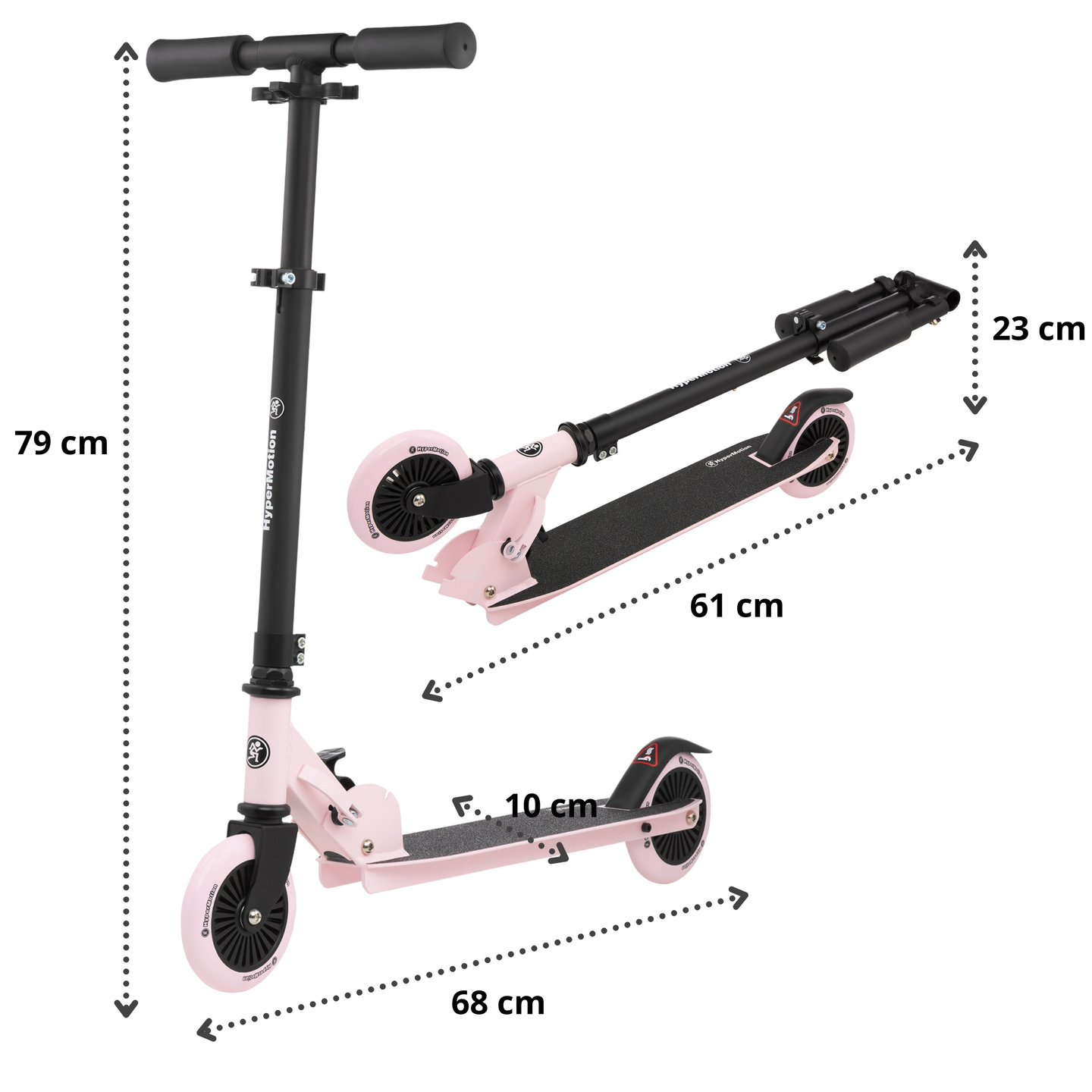 Scooter à deux roues WILLY 3-8 ans de HyperMotion - rose