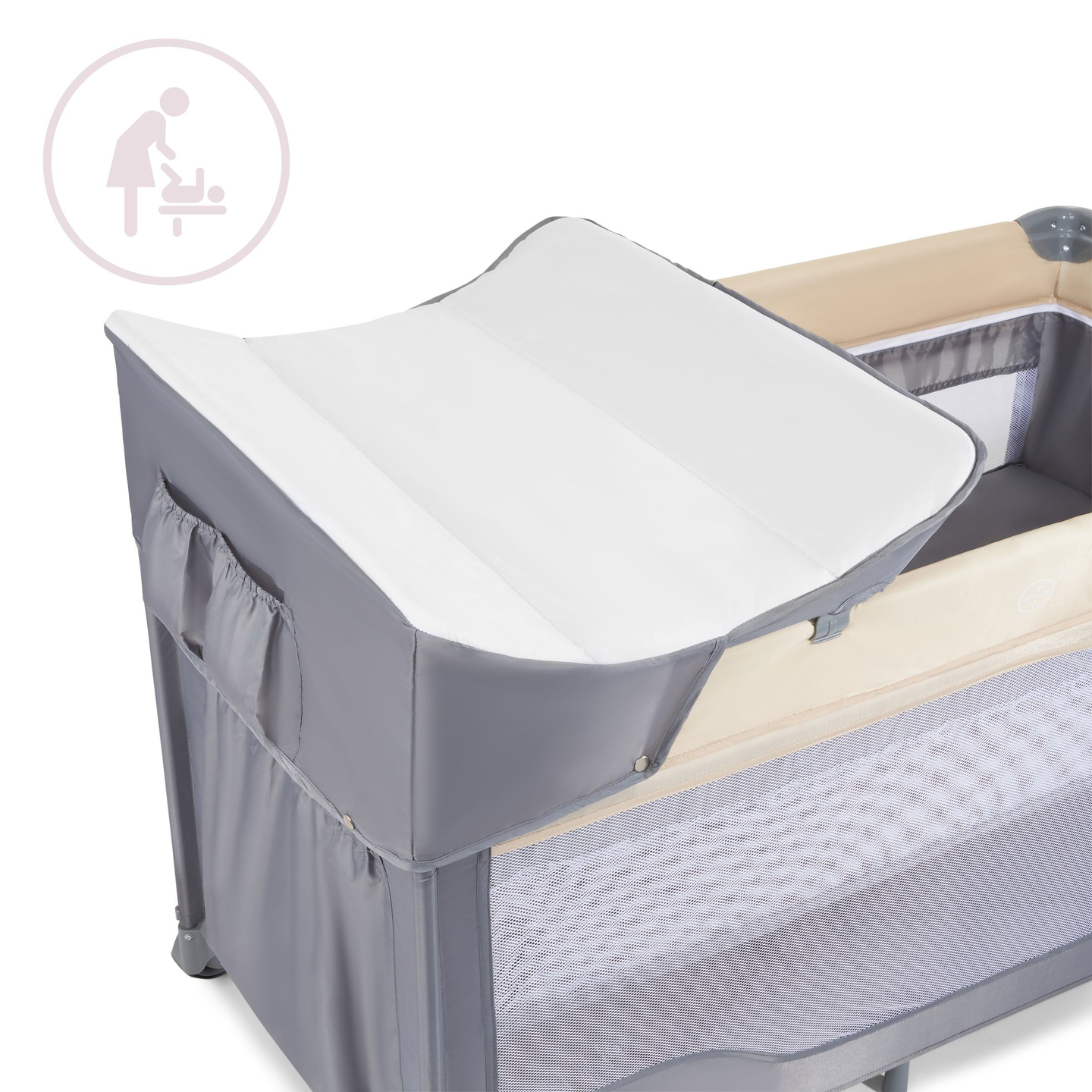 Lit parapluie 0 - 36 m avec table à langer + parc Moby-System HUXLEY