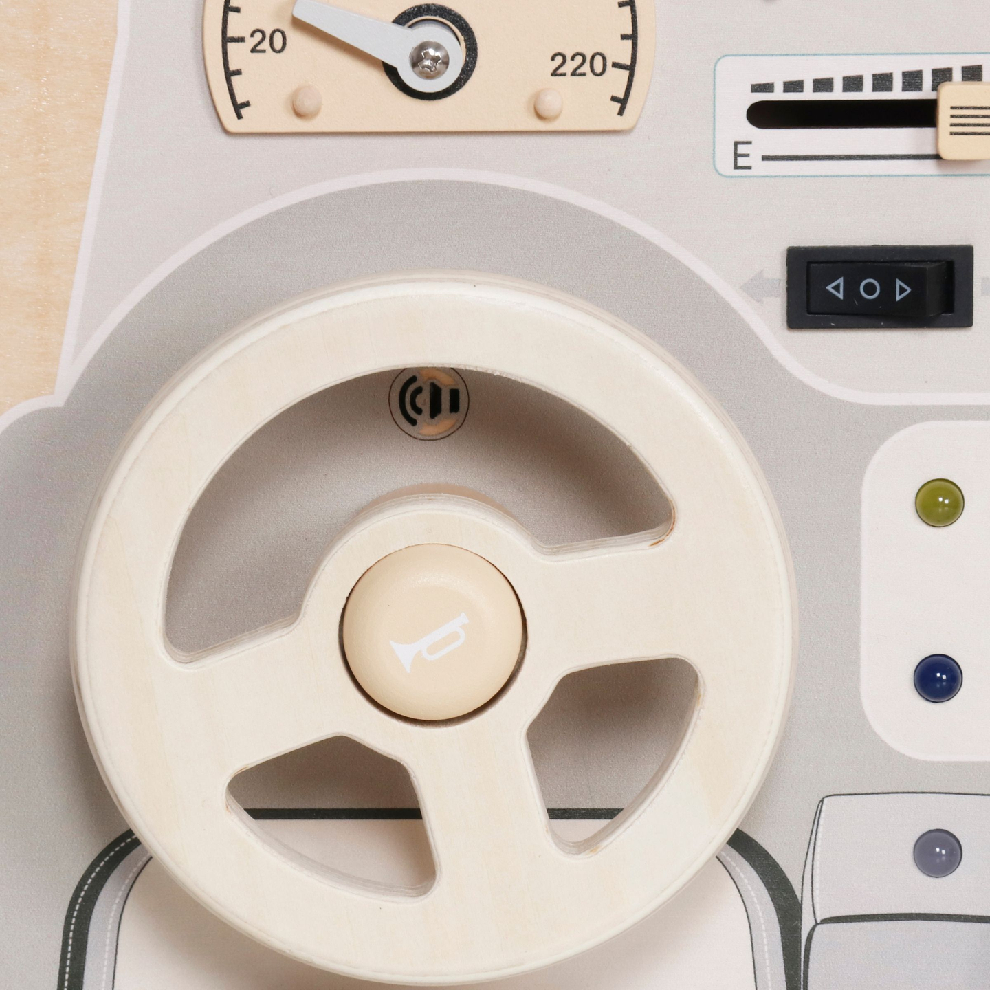 Jeu Montessori en bois pour jeunes enfants - tableau de bord de voiture