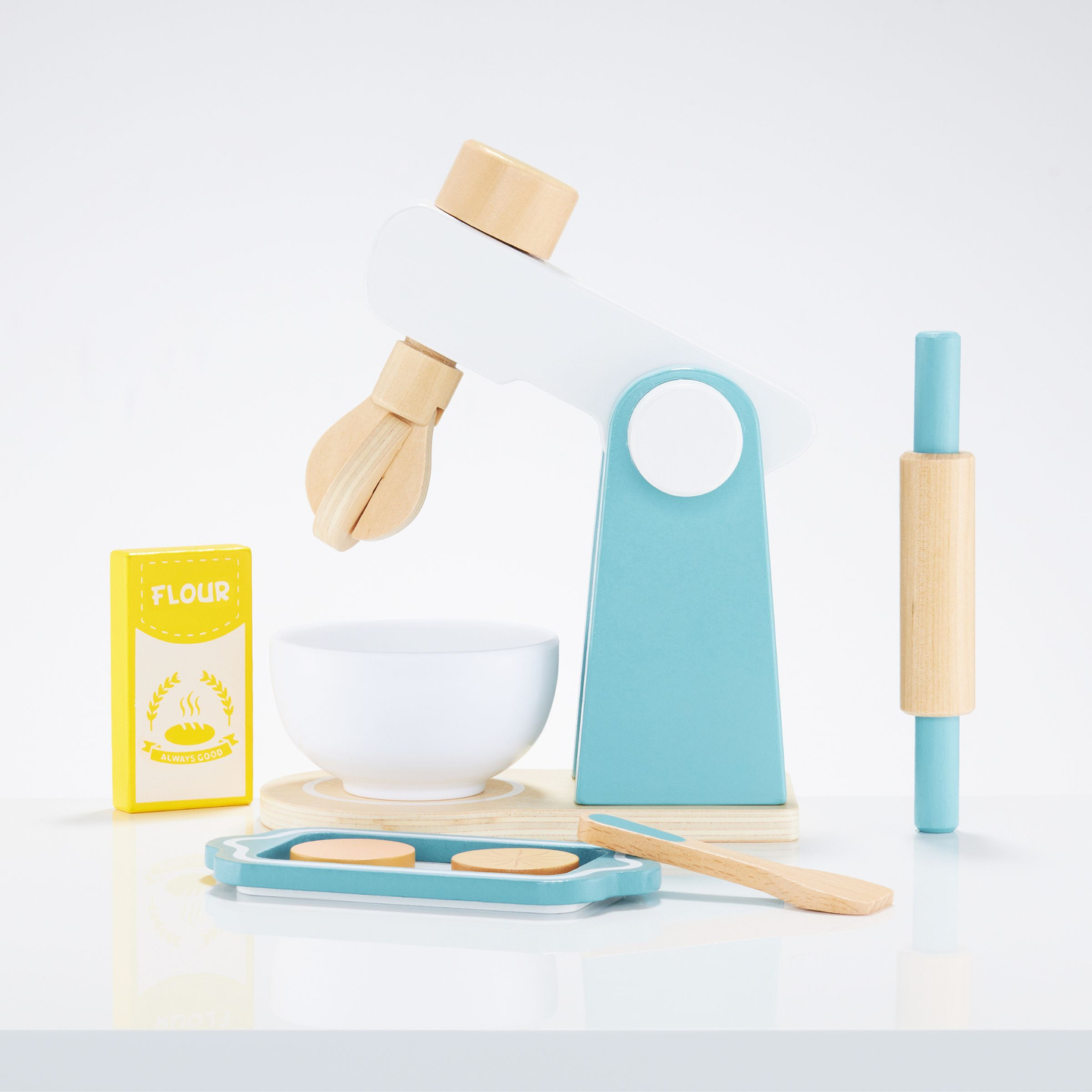 Mélangeur en bois avec accessoires