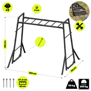 Échelle de gymnastique de jardin en métal
