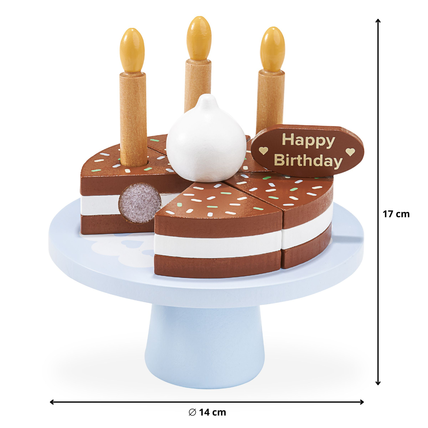 Gâteau d'anniversaire en bois à découper