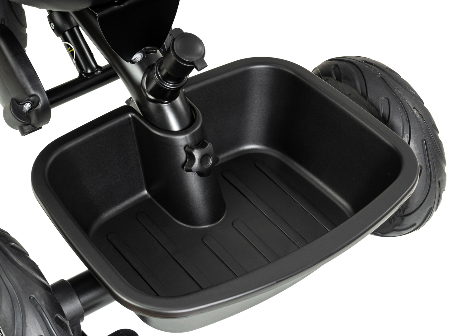 HyperMotion TOBI VECTOR tricycle - roues gonflables éternelles + barre de poussée. Couleur : noir.