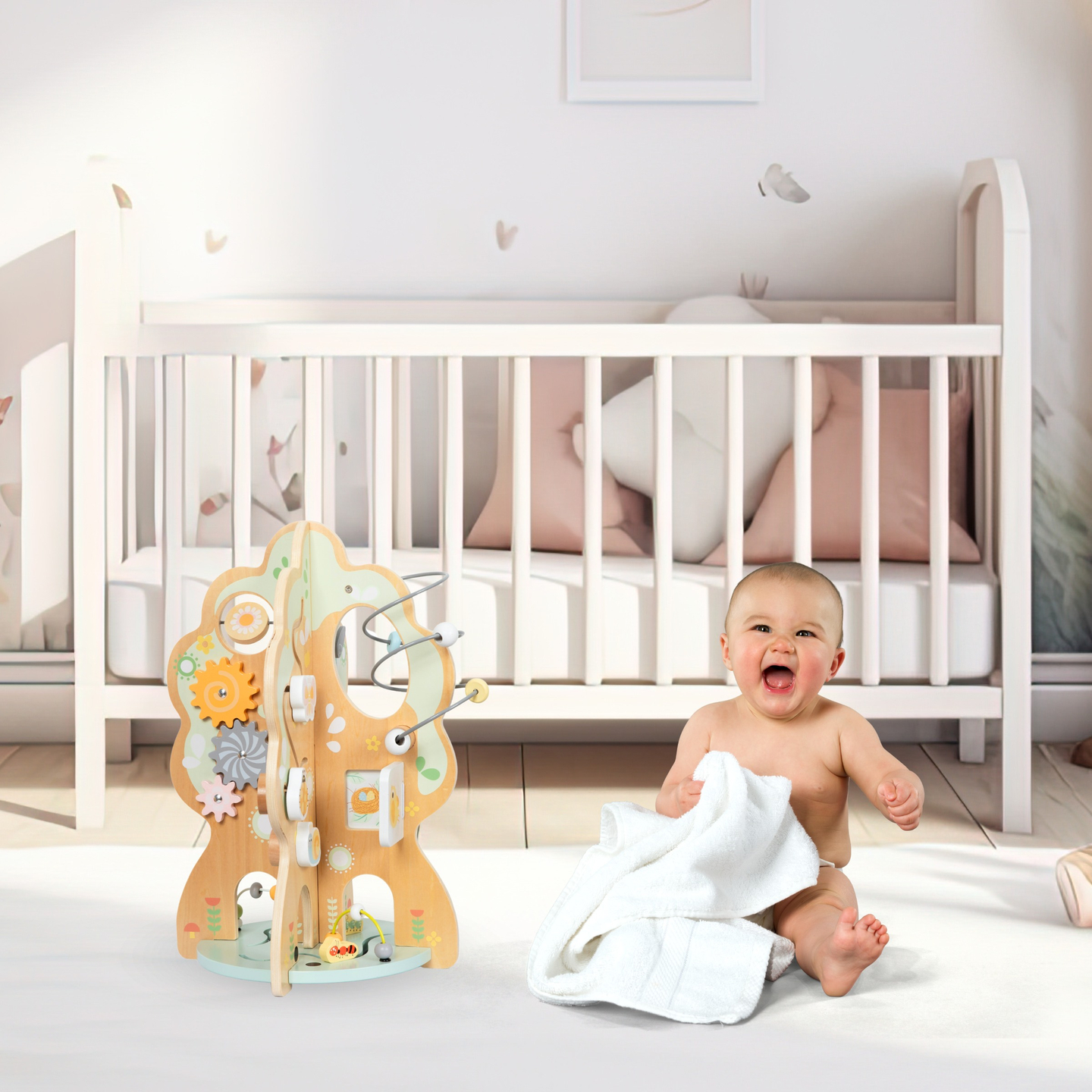 Jouet éducatif en bois 10 en 1 - arbre multifonctionnel