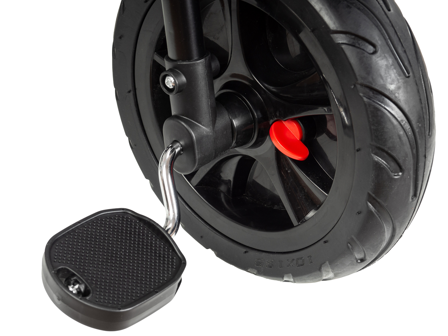 HyperMotion TOBI VECTOR tricycle - roues gonflables éternelles + barre de poussée. Couleur : noir.