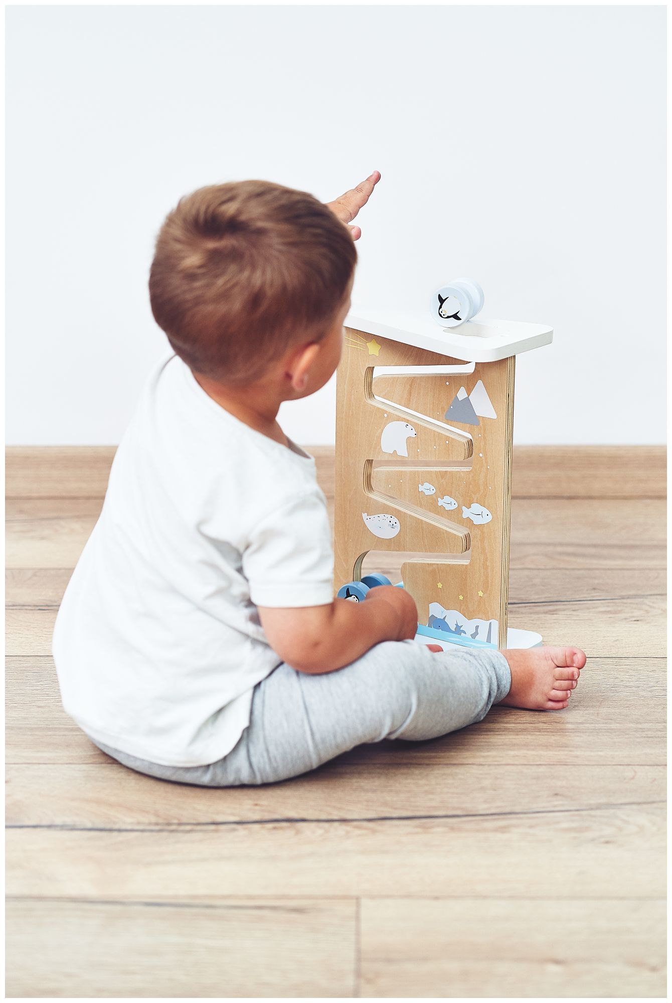 Planche de manipulation sensorielle en bois à deux faces