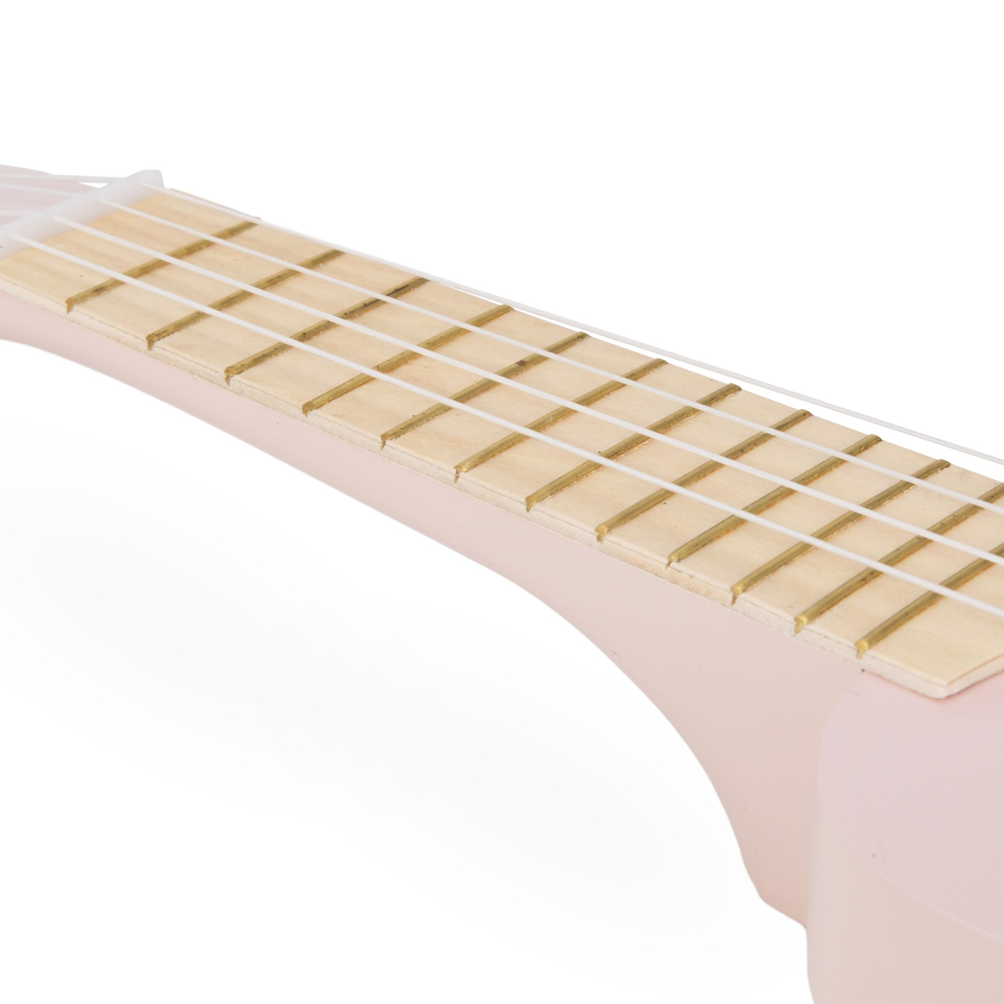 Guitare en bois pour enfants - ukulélé - couleur rose
