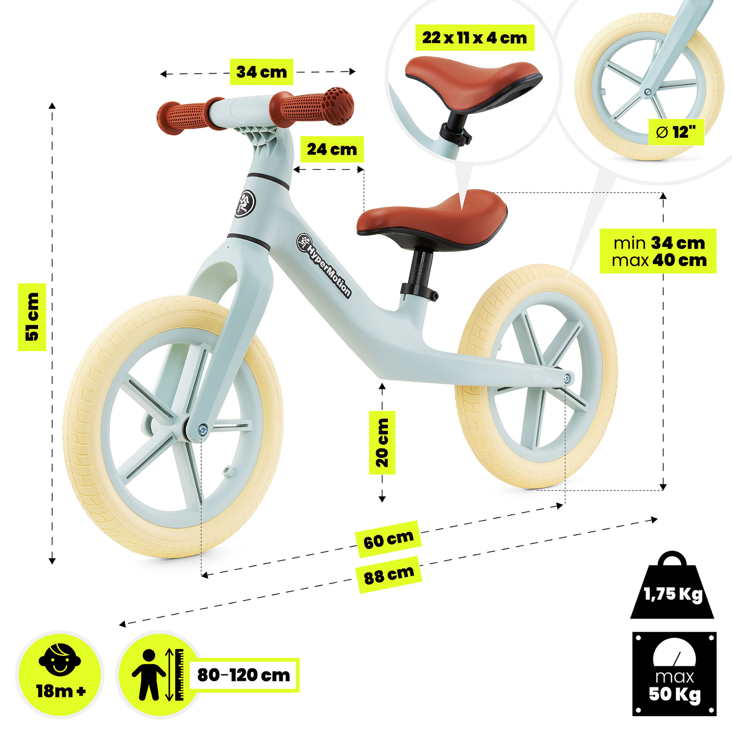 Vélo de cross-country HyperMotion Marcelo pour enfants - neuf