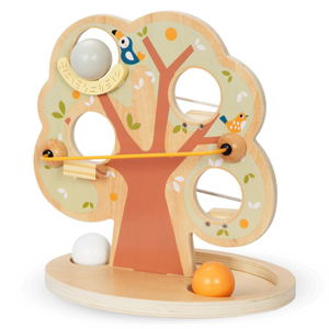 Piste de glisse à billes en bois - Arbre vert