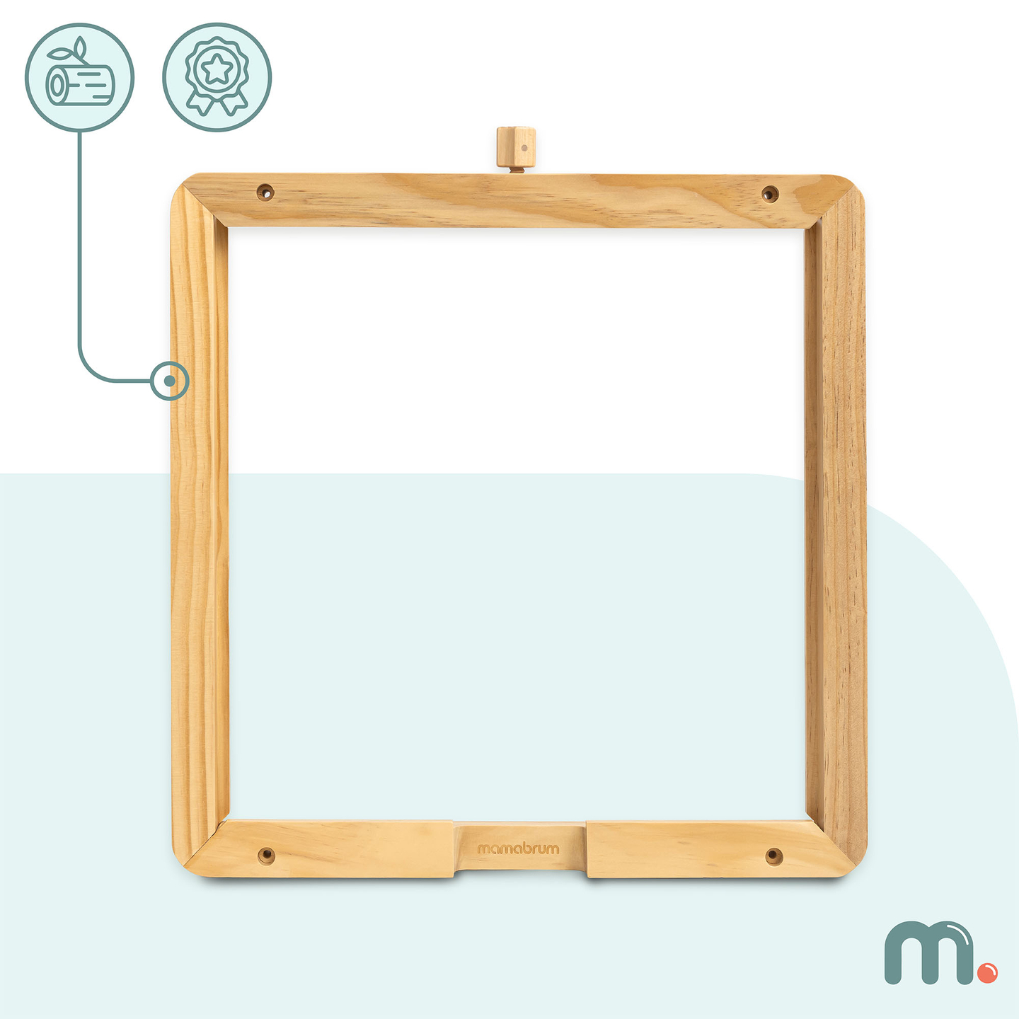 Cadre mural en bois - pour la fixation des tableaux éducatifs Mamabrum