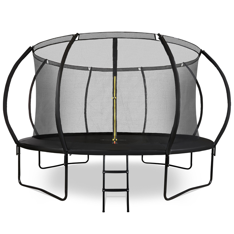 Trampoline de jardin XXXL pour enfants HyperMotion - 430 cm 14FT - avec échelle et filet intérieur - pour la maison et le jardin - 150kg max