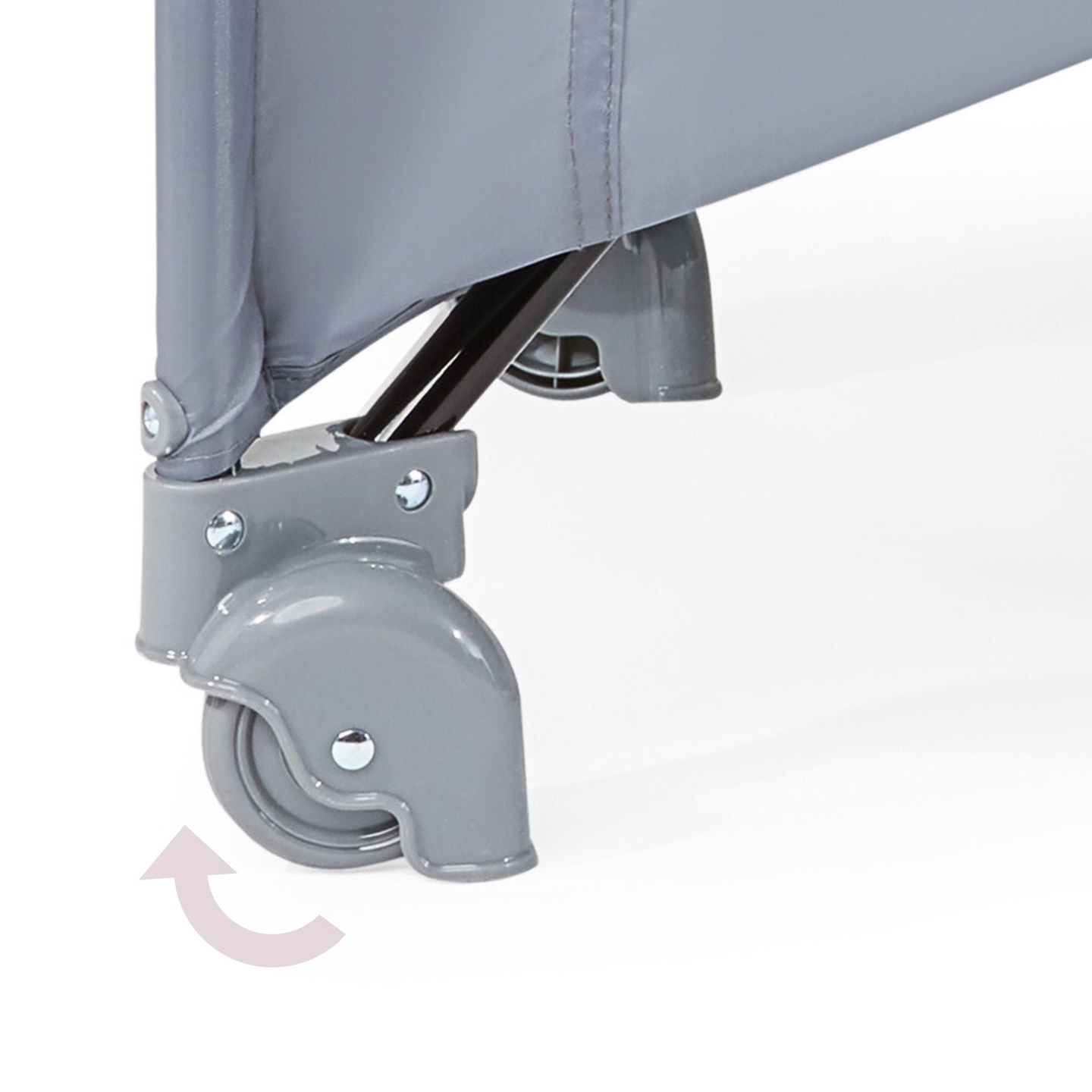 Lit parapluie / parc 2 niveaux avec table à langer, toit et matelas Happy Traveler BASIC PLUS - gris