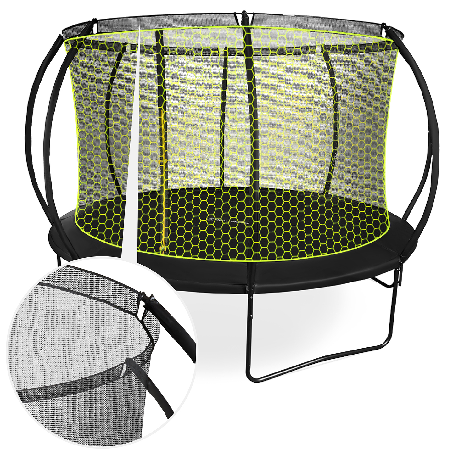 Trampoline de jardin XXL pour enfant HyperMotion - 366 cm 12FT - avec échelle et filet intérieur - pour maison et jardin - 150kg max