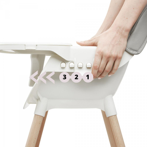 Chaise d'allaitement AMELIA 3en1 Moby-System, gris