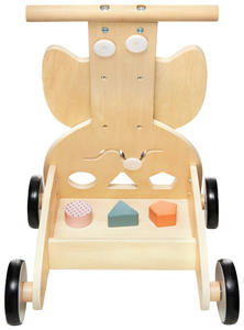 Marchette multifonctionnelle en bois - poussoir - poussette avec blocs - Hibou