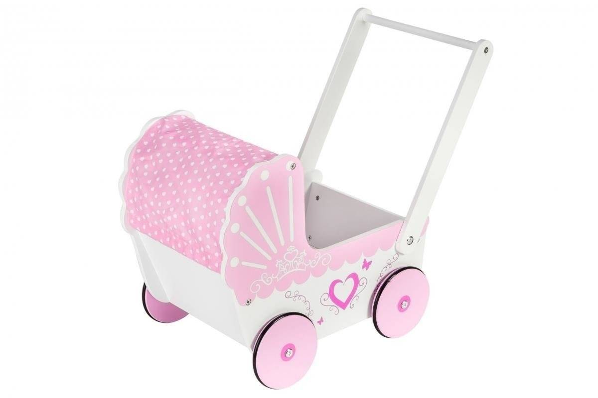 Chariot de poupées en bois