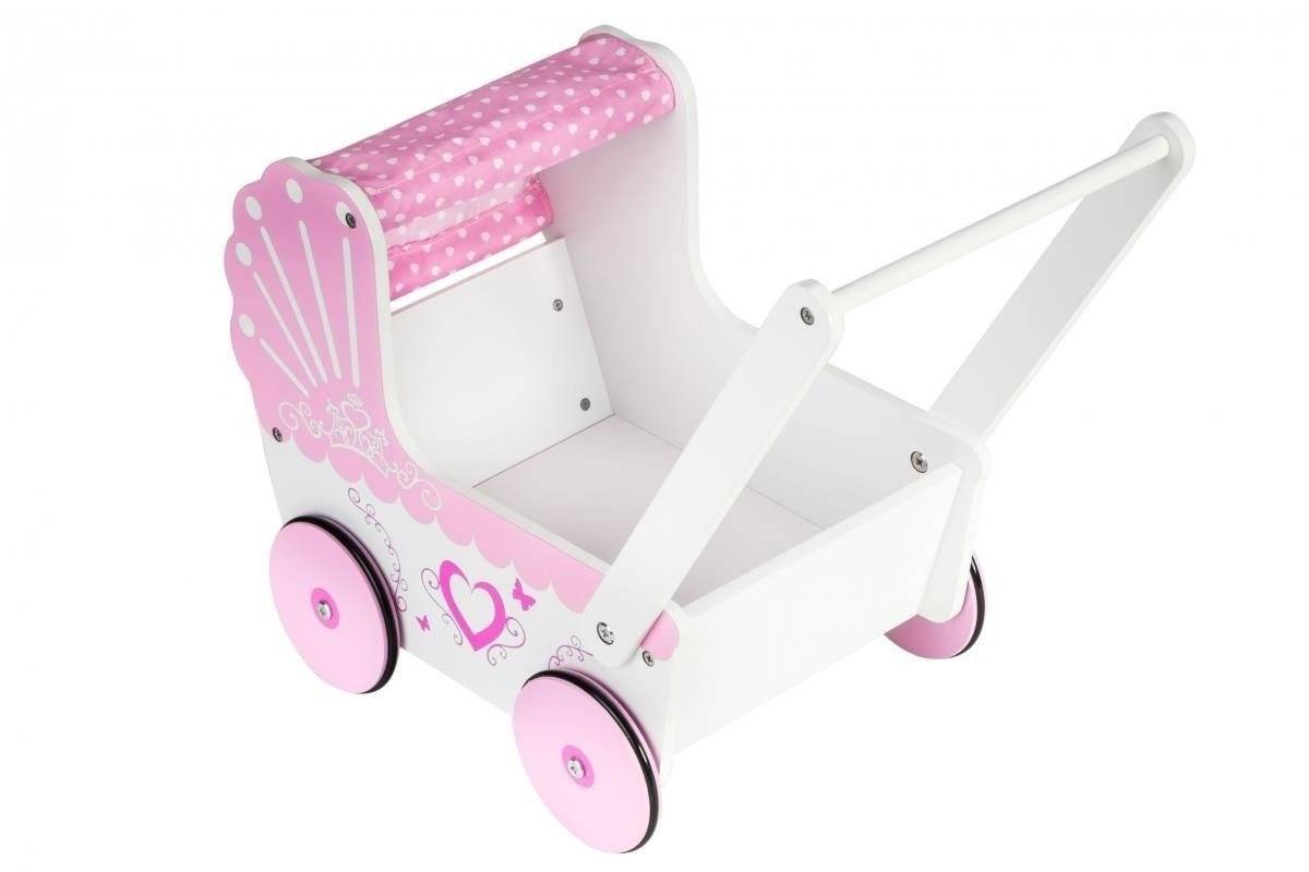 Chariot de poupées en bois