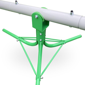 Balançoire de jardin 2 en 1, poutre d'équilibre pour 2 personnes avec fonction carrousel à 360 degrés