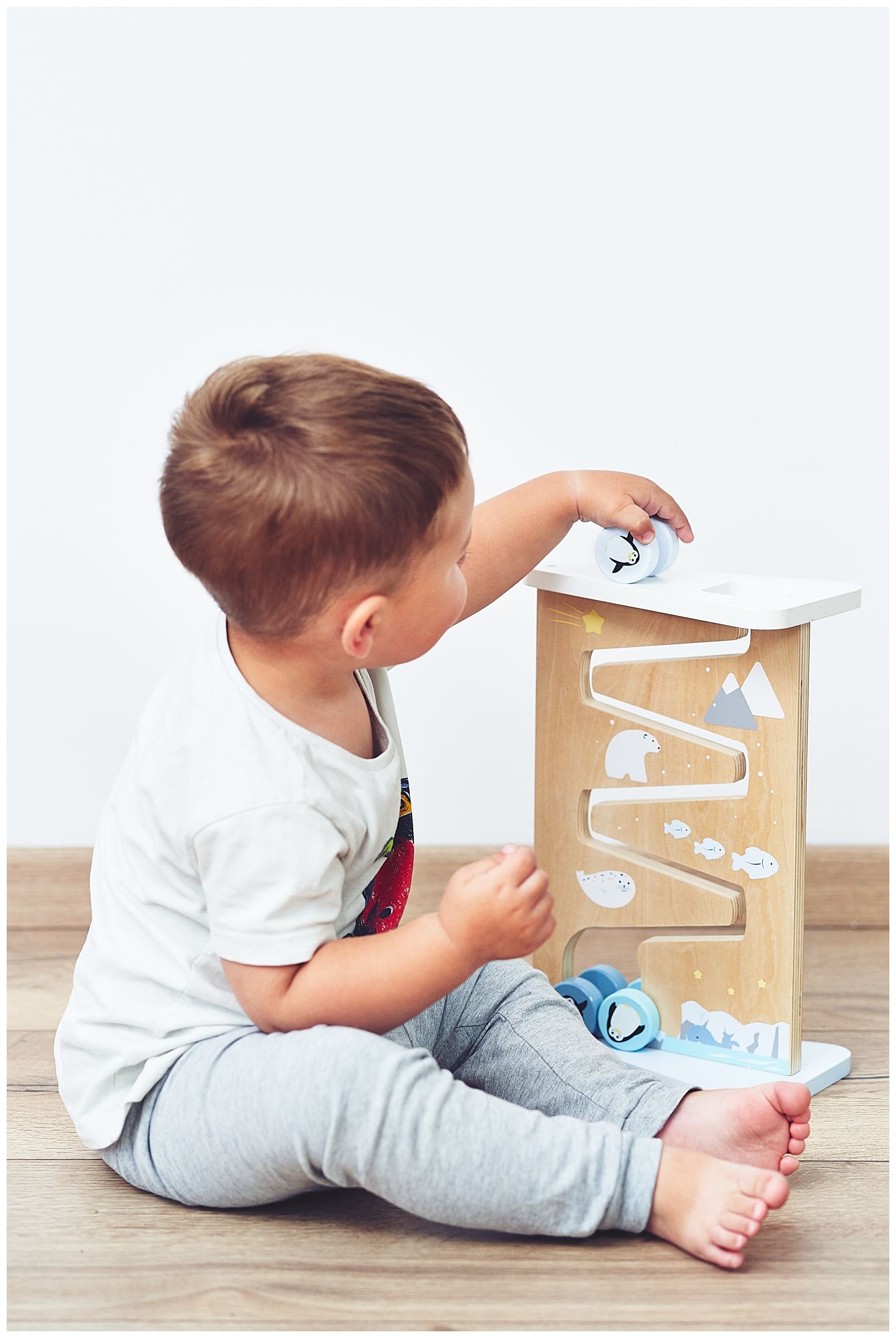 Planche de manipulation sensorielle en bois à deux faces