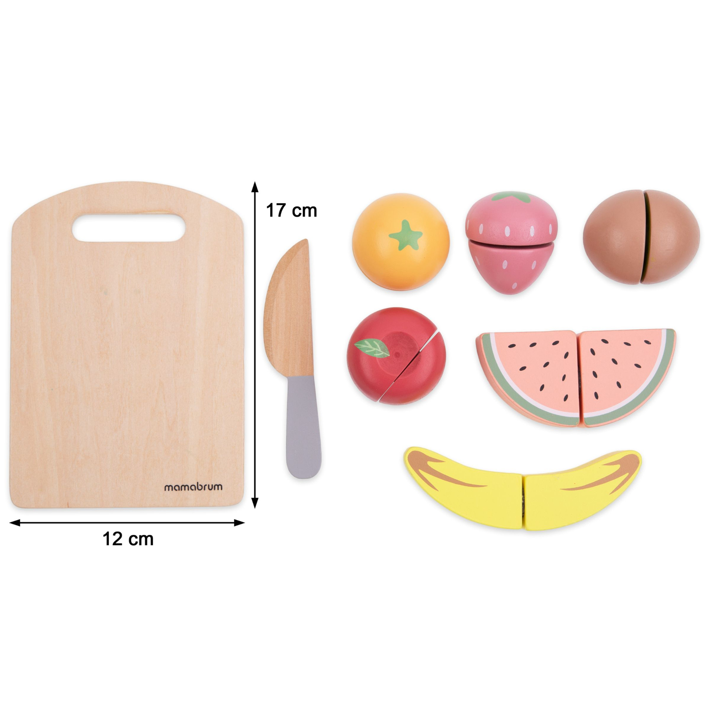 Set de fruits à couper en bois