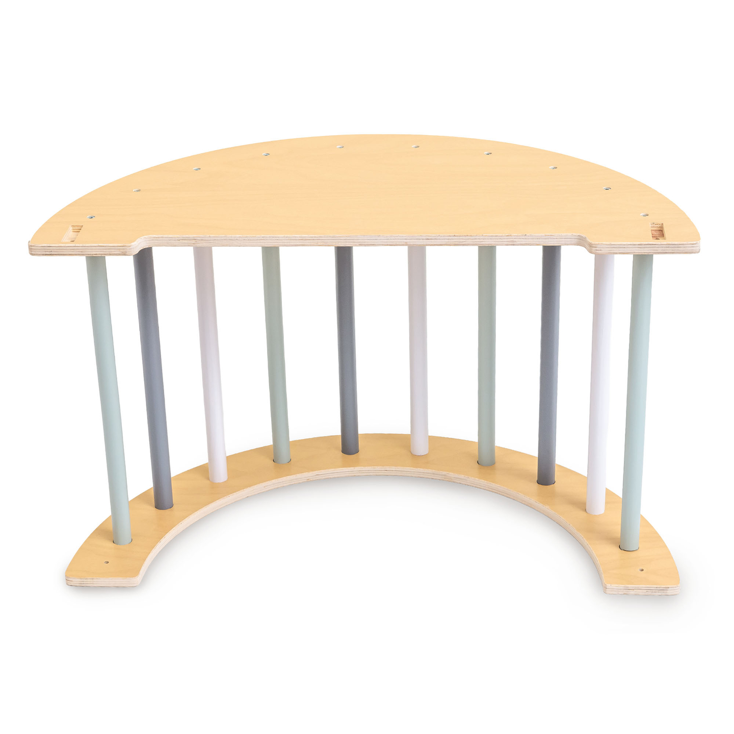 Aire de jeux intérieure en bois pour enfants - mur d'escalade, toboggan, arche d'escalade/bascule et triangle de Pikler