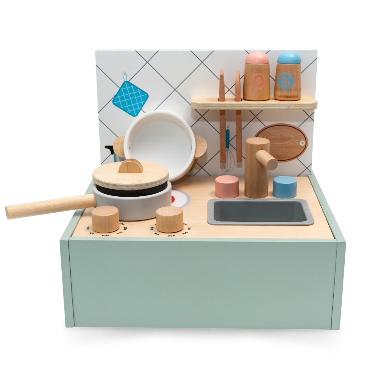 Mini cuisine en bois avec accessoires - pliable