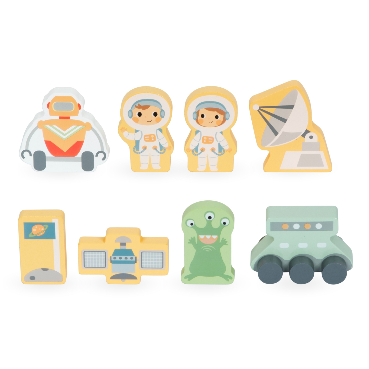 Grande fusée spatiale en bois avec ascenseur et accessoires - XXL