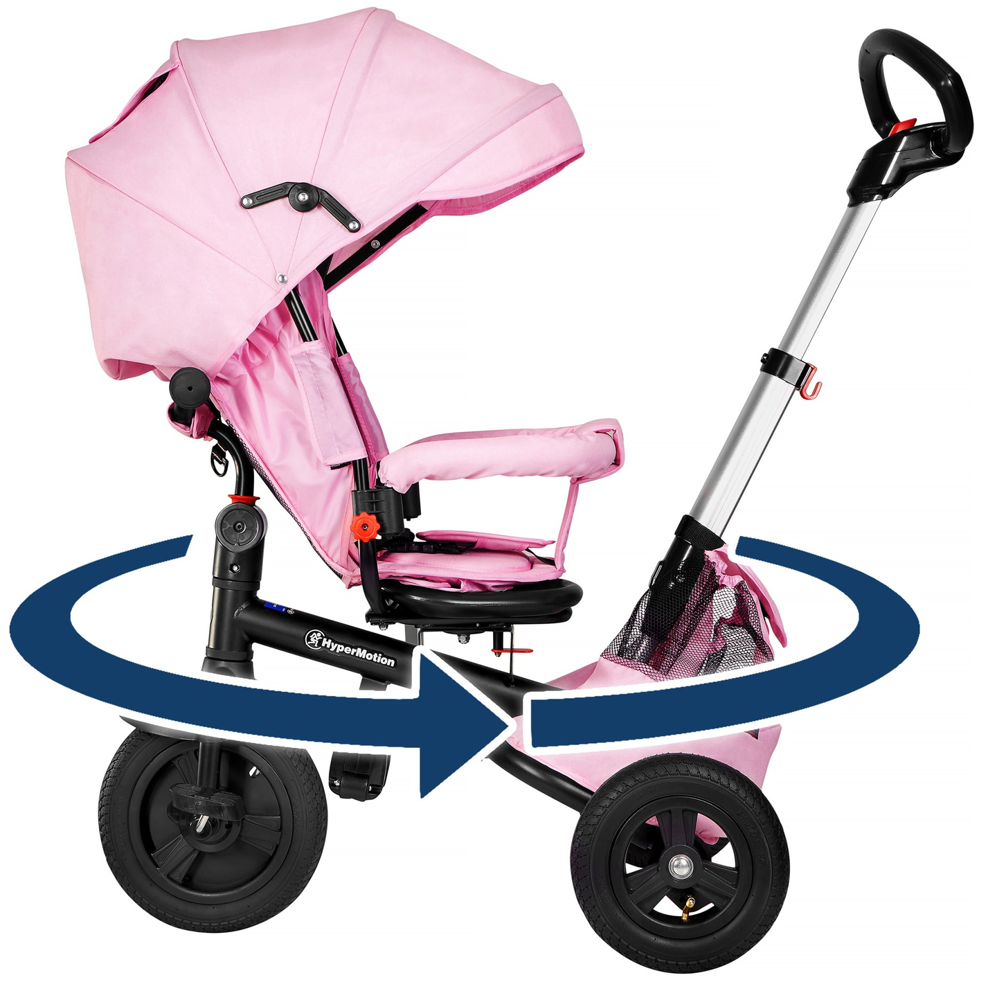 Tricycle Tobi Velar + film de pluie - rose