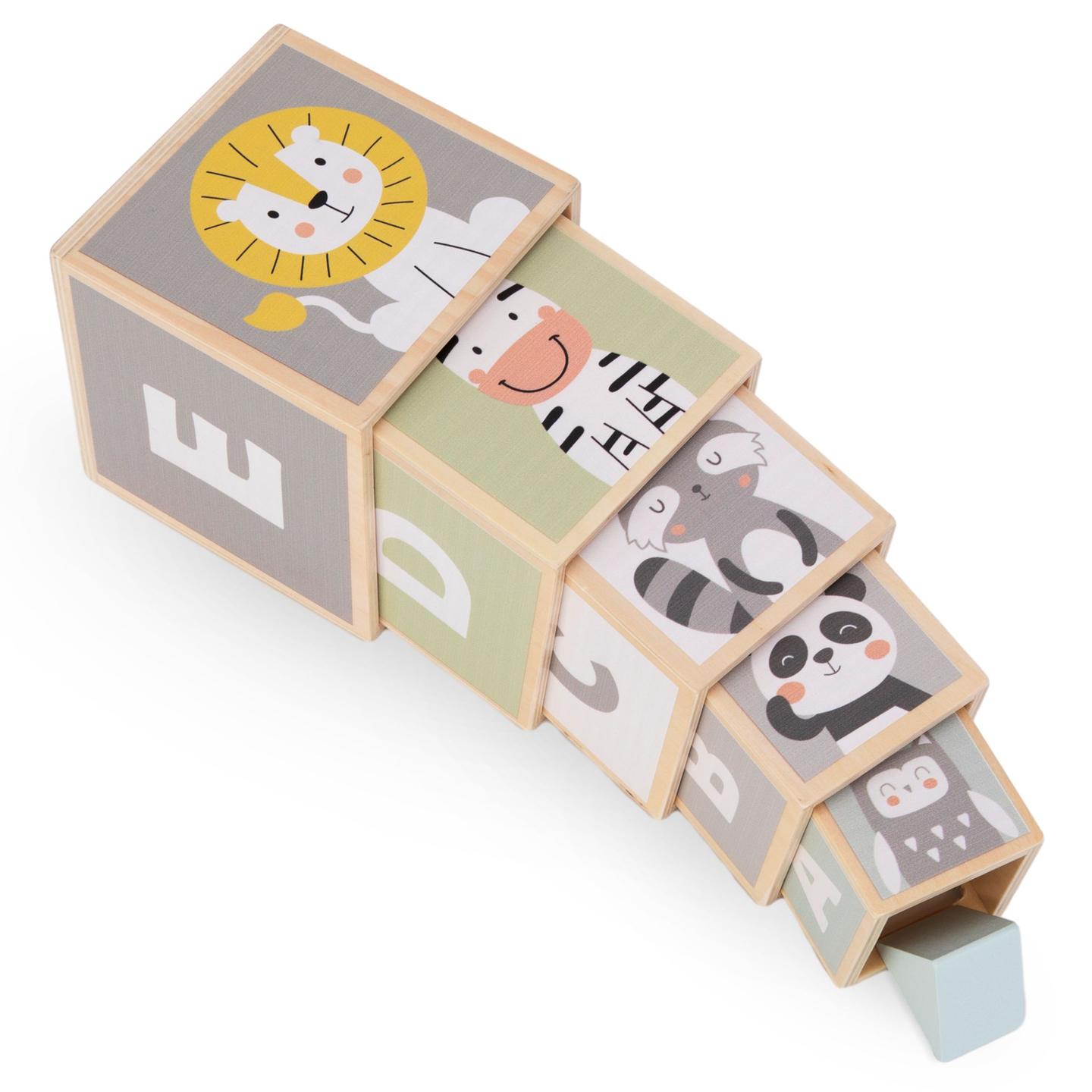 Tour en bois - trieur de formes chiffres alphabet animaux