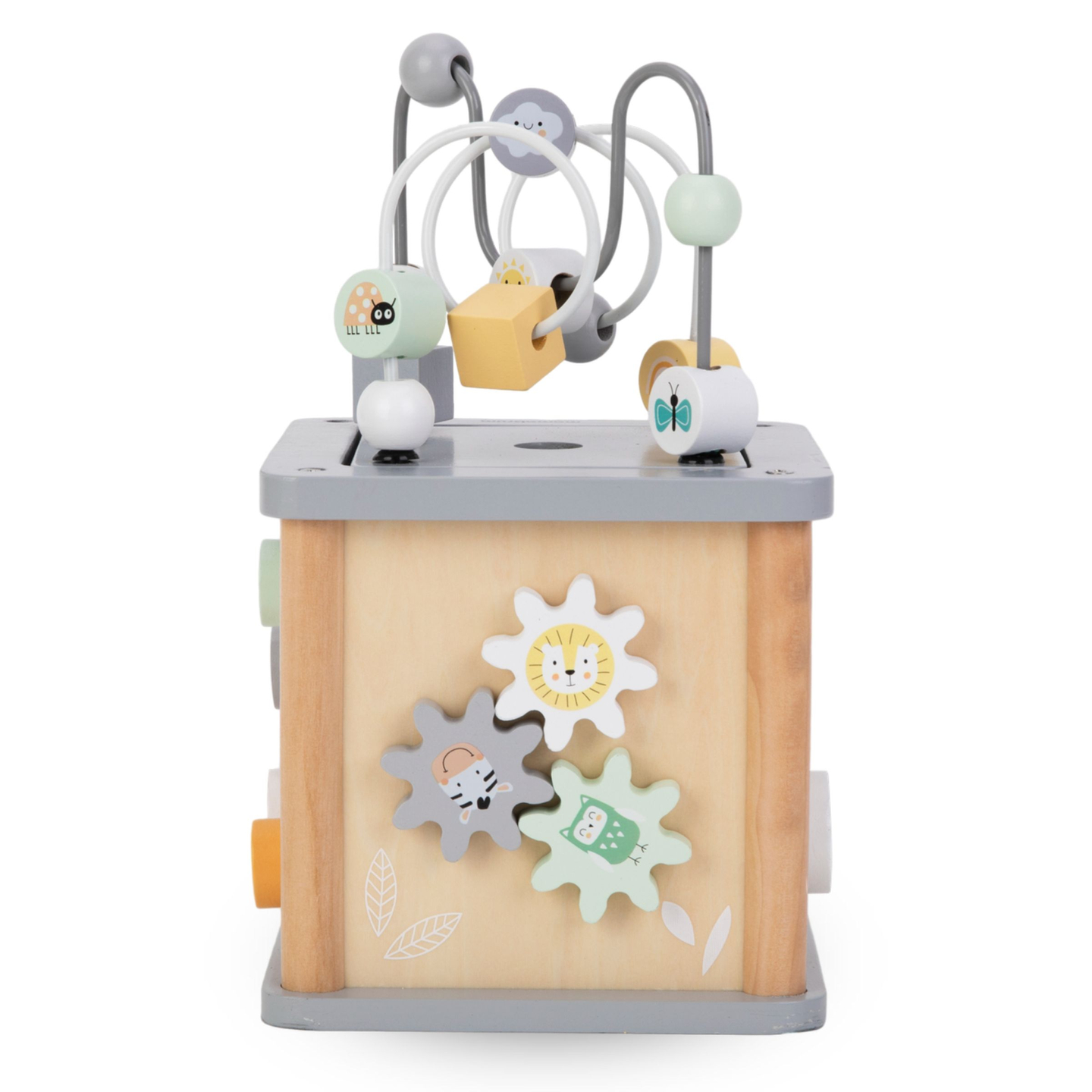 Cube éducatif Montessori en bois - boucle motrice