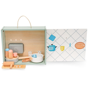 Mini cuisine en bois avec accessoires - pliable