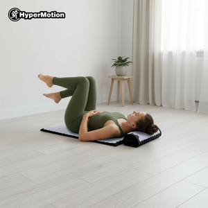 Tapis d'acupression avec coussin et housse - 72 cm HyperMotion noir et blanc