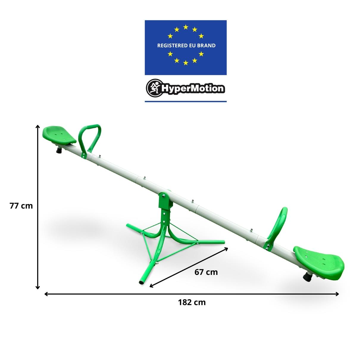 Balançoire de jardin 2 en 1, poutre d'équilibre pour 2 personnes avec fonction carrousel à 360 degrés