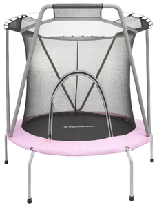 trampoline 167cm avec filet de sécurité - pour enfants 3-8 ans - maison et jardin