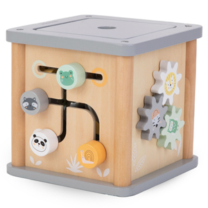 Cube éducatif Montessori en bois - boucle motrice