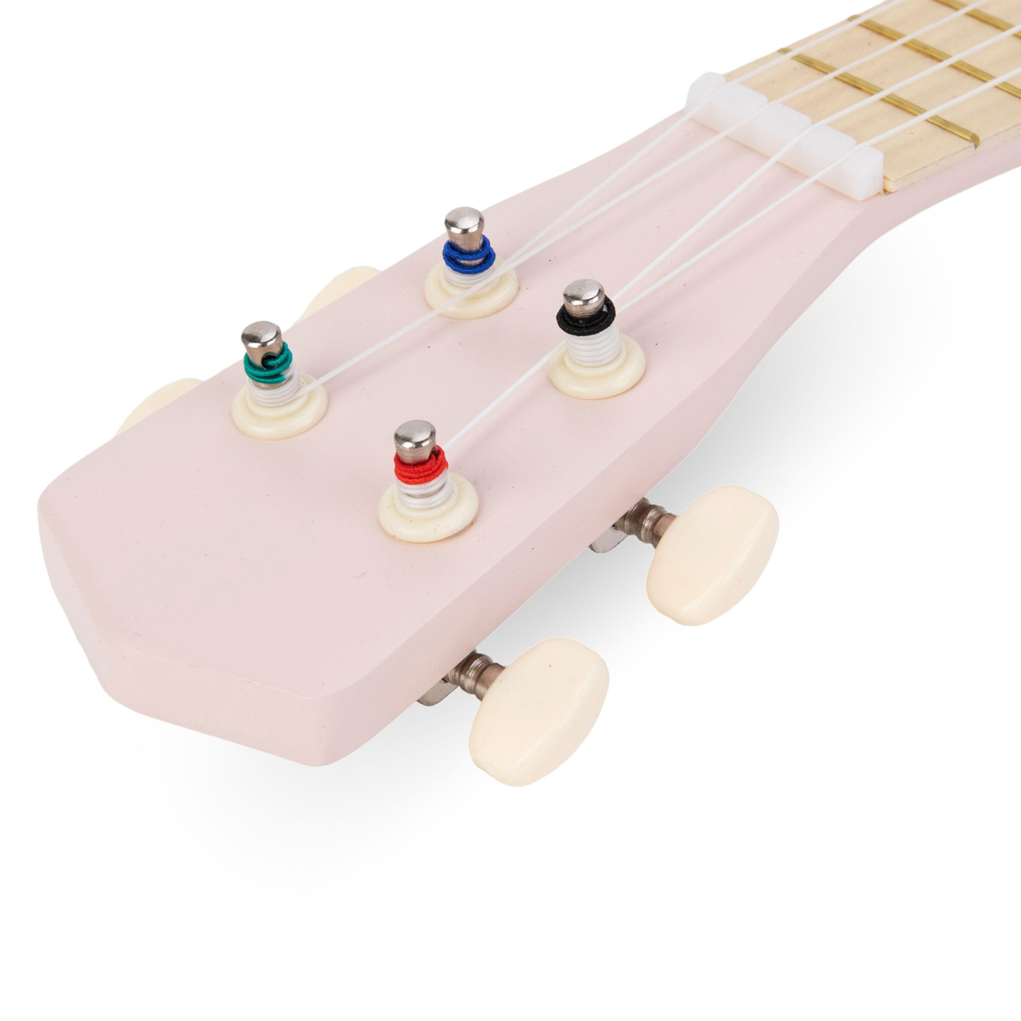 Guitare en bois pour enfants - ukulélé - couleur rose