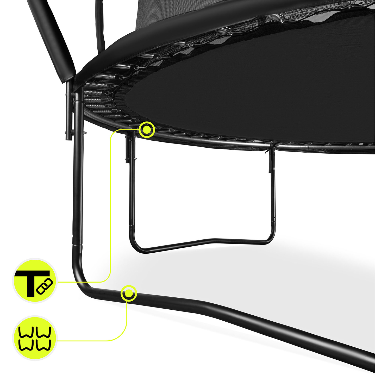 Trampoline de jardin XXL pour enfant HyperMotion - 366 cm 12FT - avec échelle et filet intérieur - pour maison et jardin - 150kg max